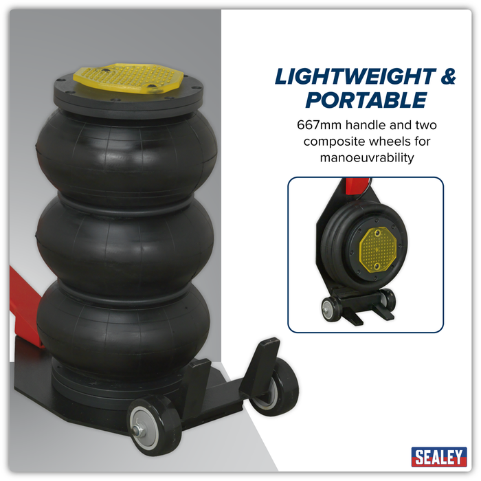 Premier Air Operated Long Handle Fast 3-Stage Jack 3 Tonne | PAFJ3