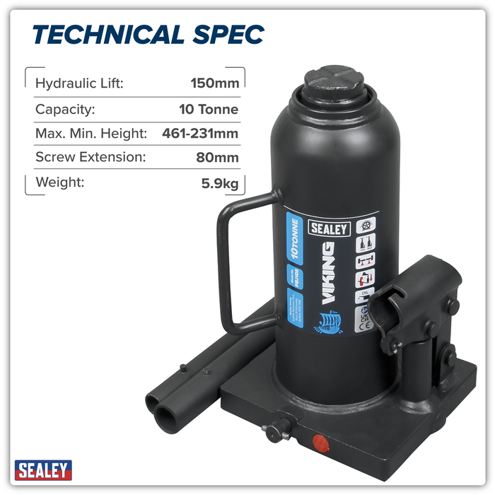 Viking Bottle Jack 10 Tonne | PBJ10S