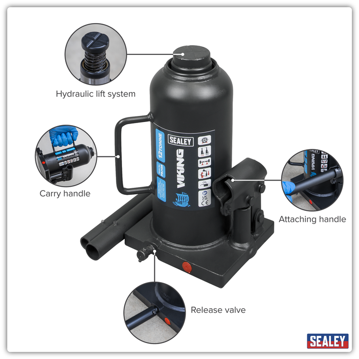 Viking Bottle Jack 12 Tonne | PBJ12S