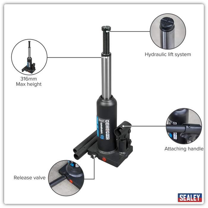 Viking Bottle Jack 2 Tonne | PBJ2S