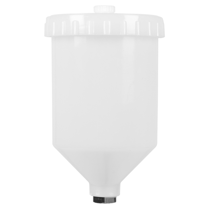 Paint Spray Gun Pot with Brass Fitting 600ml - White | PC01