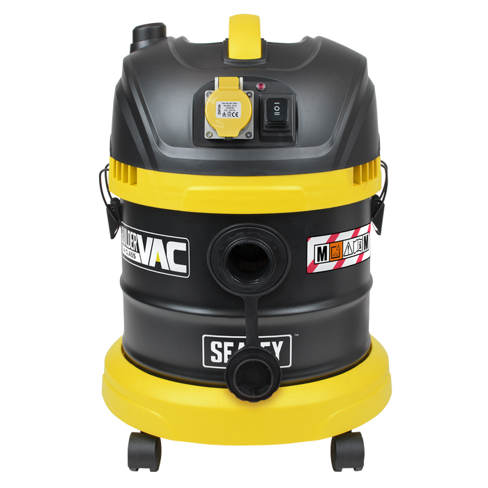 BuilderVac® Wet & Dry Vacuum Cleaner 15L Stainless Steel Drum M Class Filtration 110V | PC150BV110V