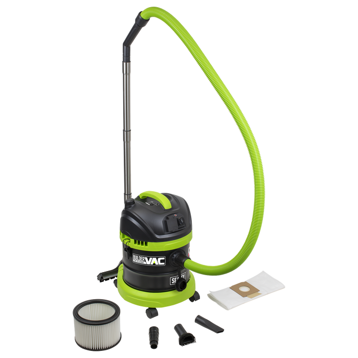 BuilderVac® 15L M Class Vacuum Cleaner Wet & Dry with Stainless Steel Drum 1400W/230V | PC150BV
