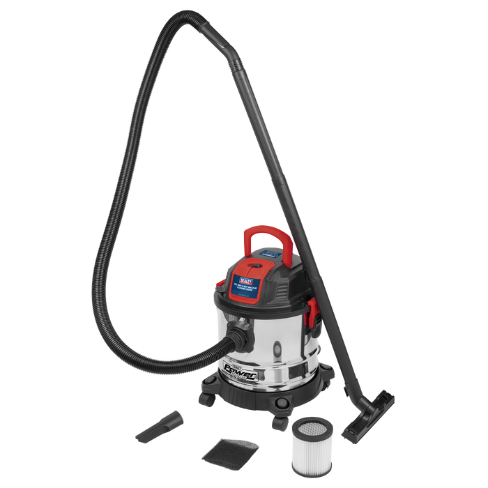 20L Vacuum Cleaner Wet & Dry Stainless Steel Drum 1200W/230V | PC195SD