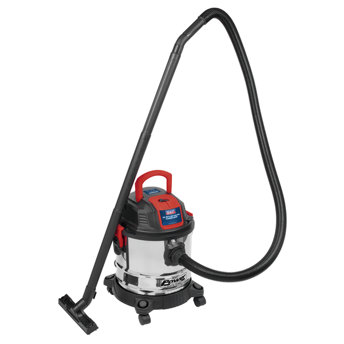 20L Vacuum Cleaner Wet & Dry Stainless Steel Drum 1200W/230V | PC195SD