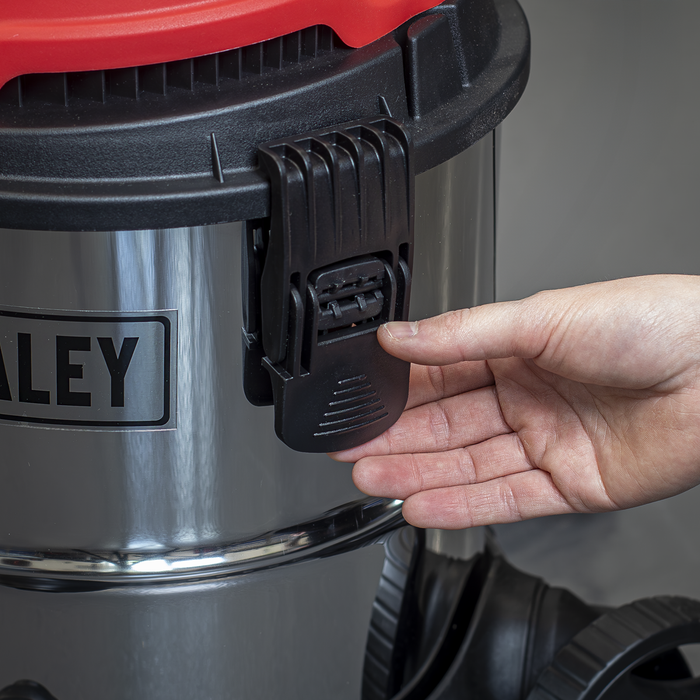 20L Industrial Vacuum Cleaner Wet & Dry with Stainless Drum & Auto Start 1400W/230V | PC200SDAUTO
