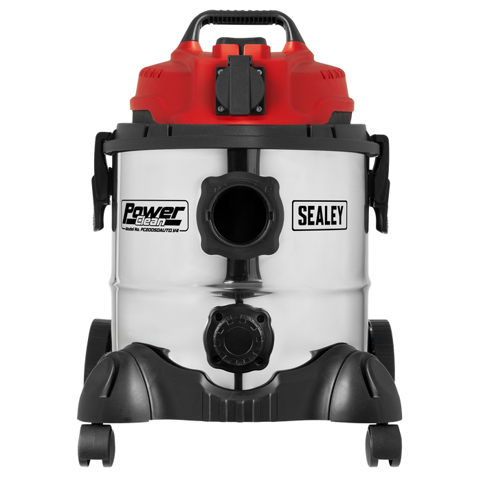 20L Industrial Vacuum Cleaner Wet & Dry with Stainless Drum & Auto Start 1400W/230V | PC200SDAUTO