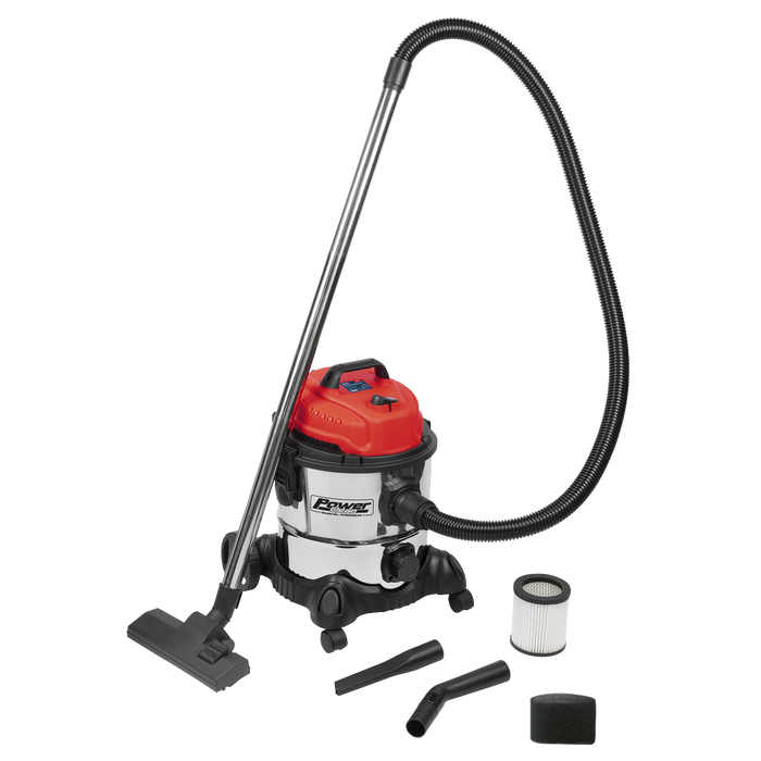 20L Vacuum Cleaner Wet & Dry Stainless Drum 1250W/230V | PC200SD
