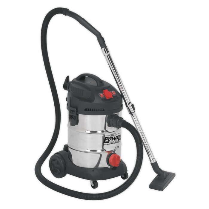 Industrial Vacuum Cleaner Stainless Steel Drum Auto Start 30L 1400W/230V | PC300SDAUTO