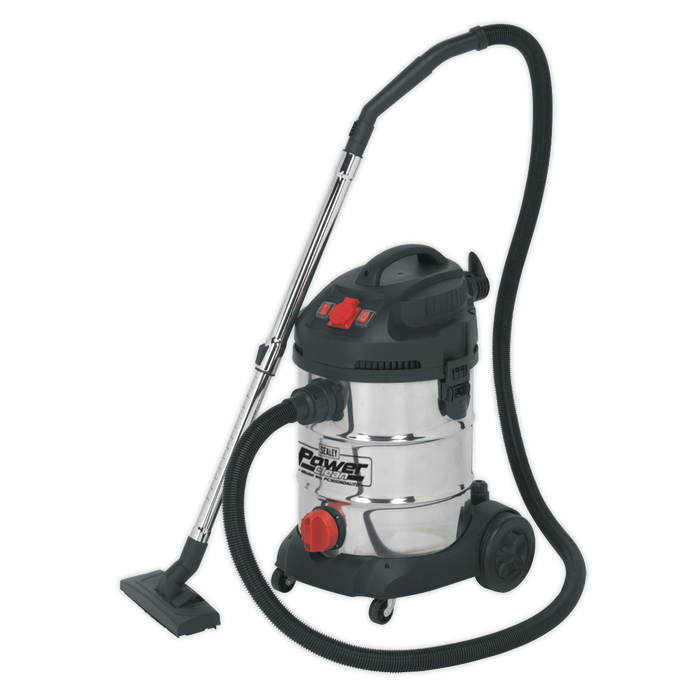 Industrial Vacuum Cleaner Stainless Steel Drum Auto Start 30L 1400W/230V | PC300SDAUTO