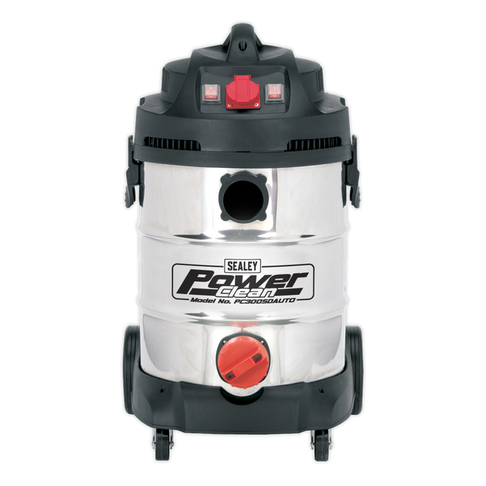 Industrial Vacuum Cleaner Stainless Steel Drum Auto Start 30L 1400W/230V | PC300SDAUTO