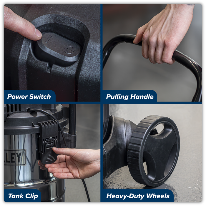 30L Vacuum Cleaner Wet & Dry with Stainless Steel Drum & Detachable Leaf Blower 1200W/230V | PC300SD