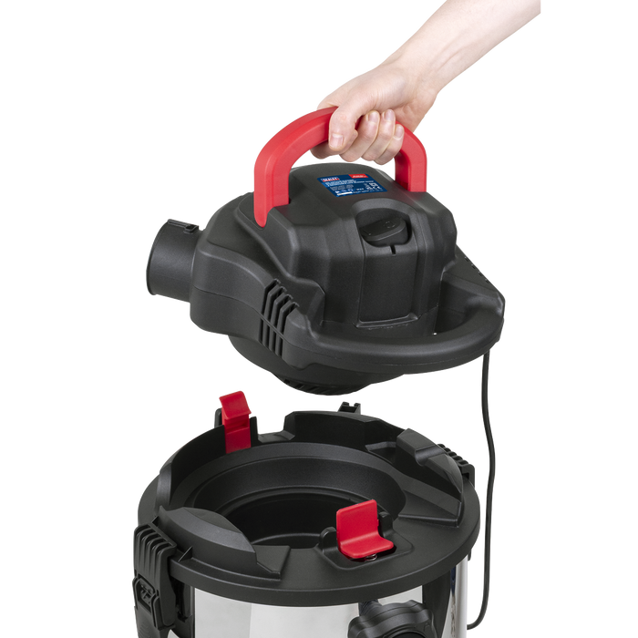 30L Vacuum Cleaner Wet & Dry with Stainless Steel Drum & Detachable Leaf Blower 1200W/230V | PC300SD