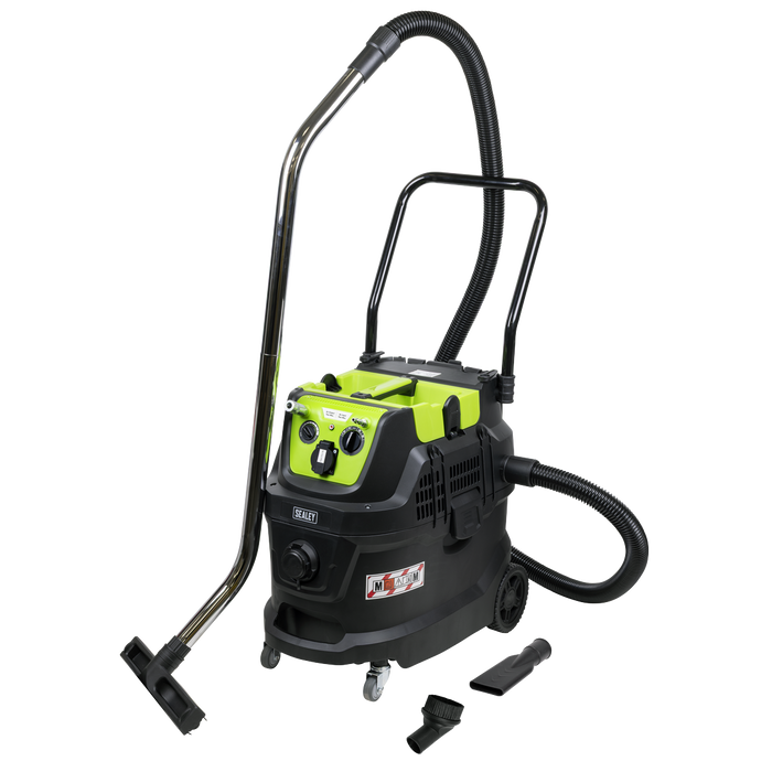 M Class Dust-Free Industrial Wet & Dry Vacuum Cleaner 40L with Autostart for Air/Electric Power Tools 1600W/230V | PC400MA