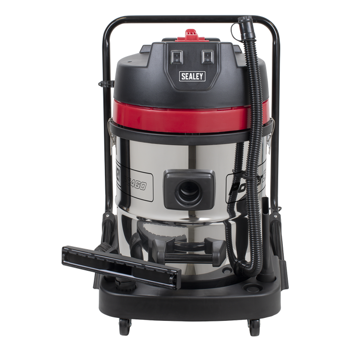 60L Vacuum Cleaner Wet & Dry with Stainless Steel Drum 2400W/230V | PC460