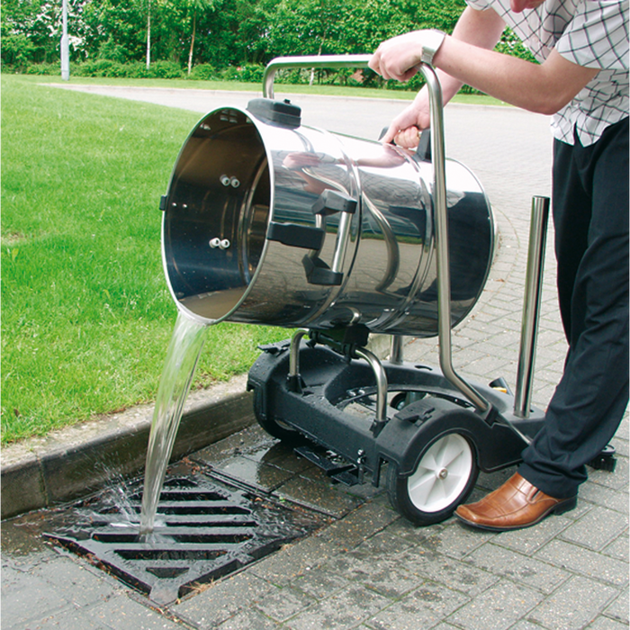 Industrial Vacuum Cleaner Wet & Dry Stainless Steel Drum with Swivel Emptying 77L 2400W | PC477