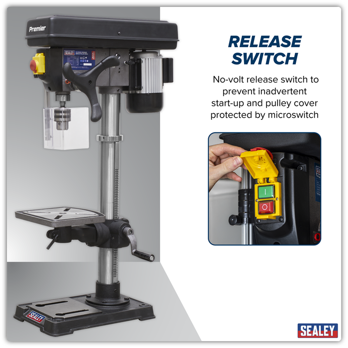 Premier Bench Mounting Pillar Drill 16-Speed 370W/230V | PDM125B