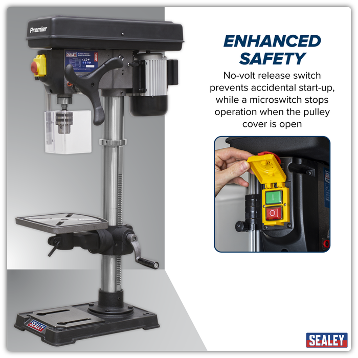 Premier Bench Mounting Pillar Drill 16-Speed 370W/230V | PDM125B