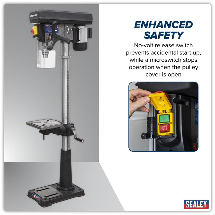 Premier Floor Pillar Drill 16-Speed 370W 230V | PDM170F