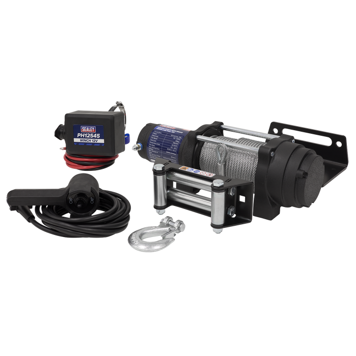 Geared Winch with Brake 450kg Line Pull 12V | PH12545
