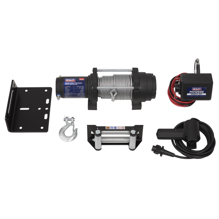 Geared Winch with Brake 450kg Line Pull 12V | PH12545