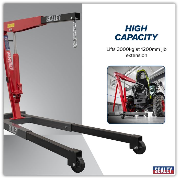 Fixed Frame Engine Crane with Extendable Legs 3 Tonne | PH30
