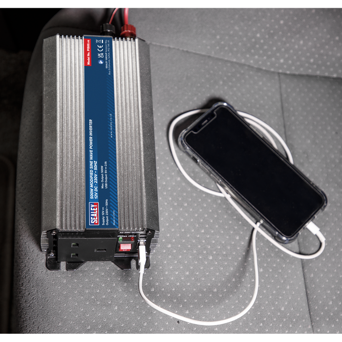 Modified Sine Wave Power Inverter 500W 12V DC - 230V ~ 50Hz | PI500