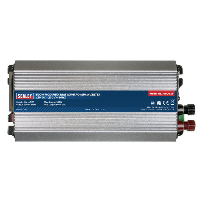 Modified Sine Wave Power Inverter 500W 12V DC - 230V ~ 50Hz | PI500