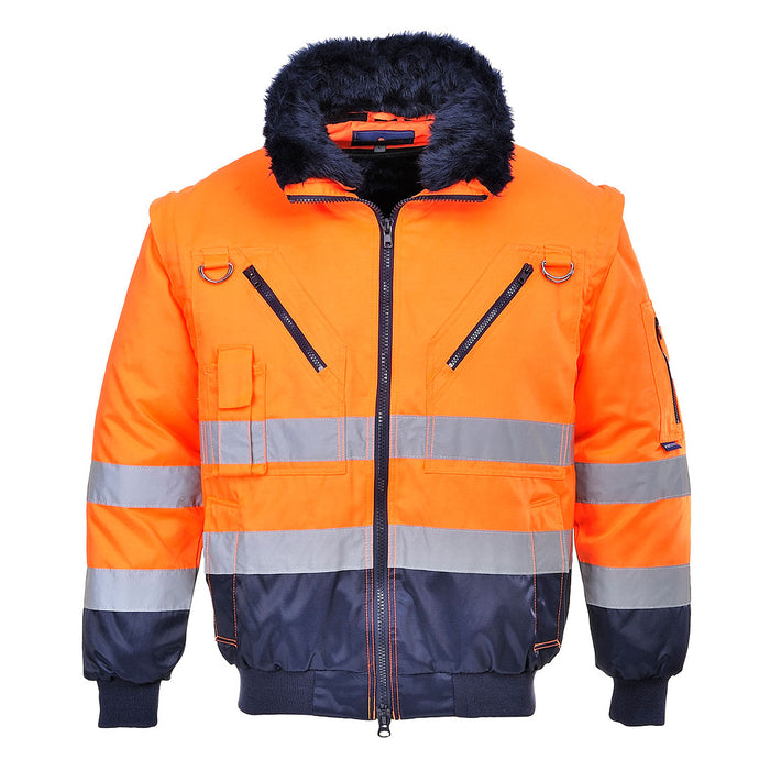 Portwest Hi-Vis 3-in-1 Contrast Pilot Jacket | PJ50