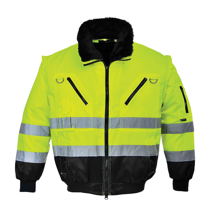 Portwest Hi-Vis 3-in-1 Contrast Pilot Jacket | PJ50