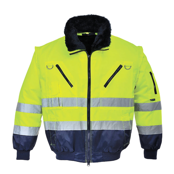 Portwest Hi-Vis 3-in-1 Contrast Pilot Jacket | PJ50
