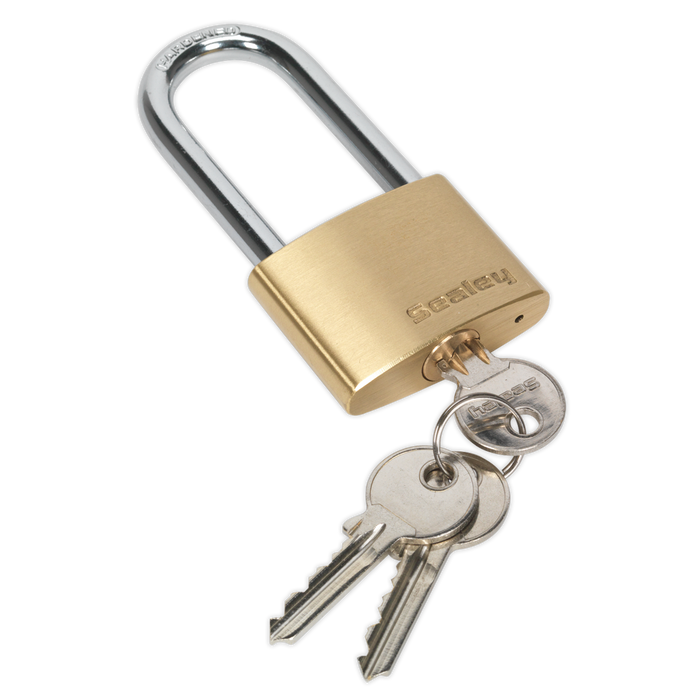 Brass Body Padlock Long Shackle 50mm | PL102L