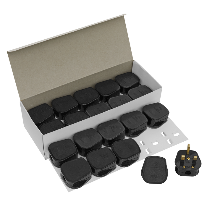 13A Rewirable Plug - Black - Pack of 20 | PL13/320