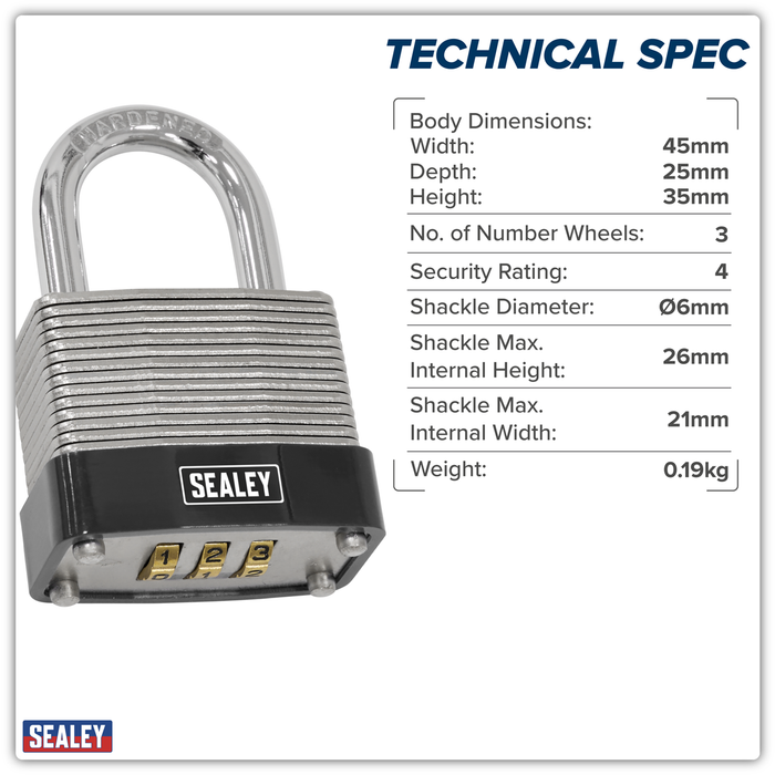 Steel Body Combination Padlock 40mm | PL301C