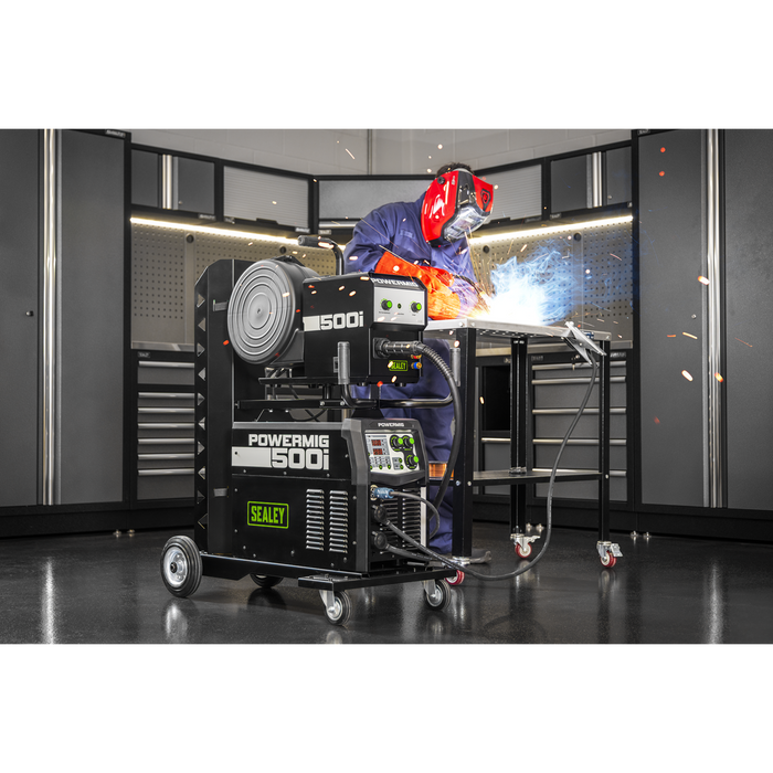 500A Professional Gas/Gasless MIG/TIG/MMA Inverter Welder With Portable Wire Feeder 400V/3ph | POWERMIG500i