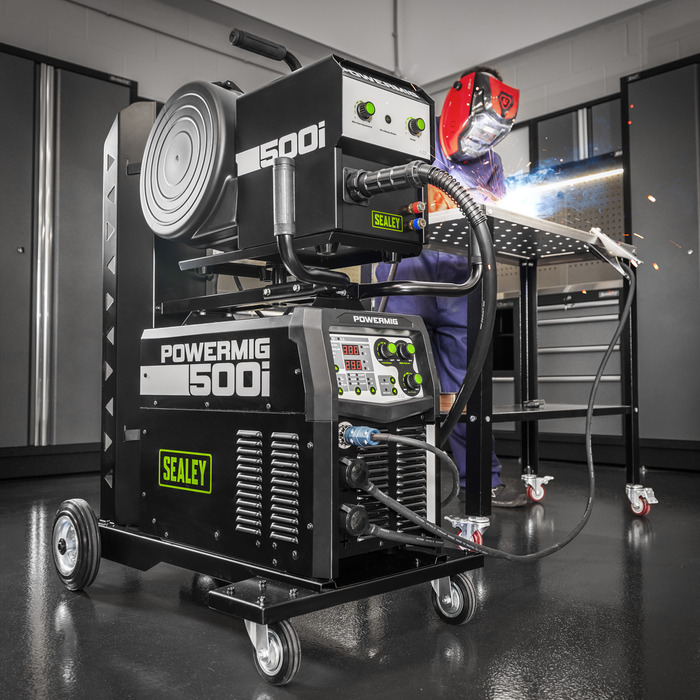 500A Professional Gas/Gasless MIG/TIG/MMA Inverter Welder With Portable Wire Feeder 400V/3ph | POWERMIG500i
