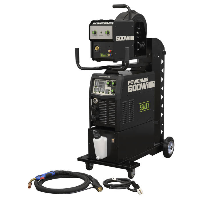 500A Professional Gas/Gasless MIG/TIG/MMA Inverter Welder with Portable Wire Feeder & Water Cooler 400V 3ph | POWERMIG500Wi