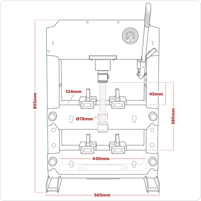Viking Bench Type Hydraulic Press 15 Tonne | PPB15S