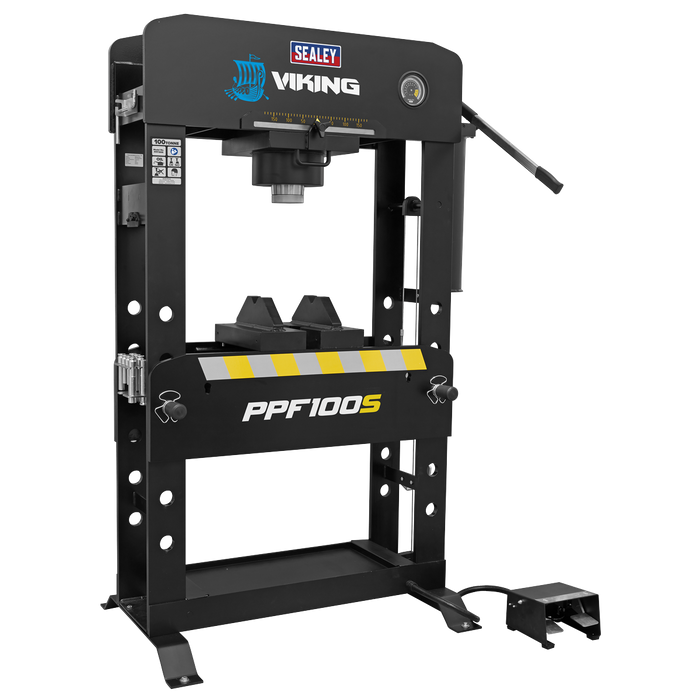 Viking Floor Type Air/Hydraulic Press with Sliding Ram & Foot Pedal 100 Tonne | PPF100S