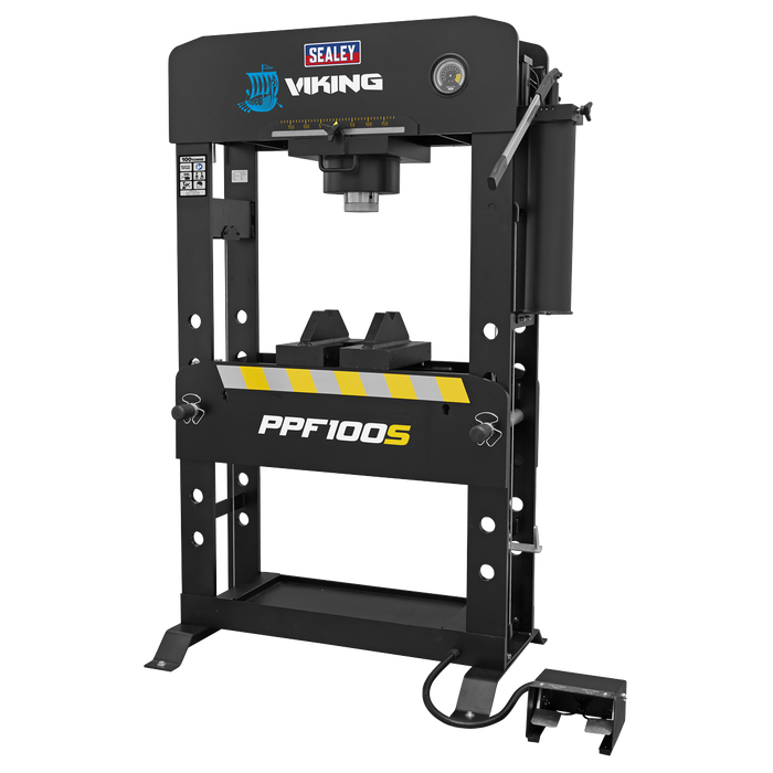 Viking Floor Type Air/Hydraulic Press with Sliding Ram & Foot Pedal 100 Tonne | PPF100S