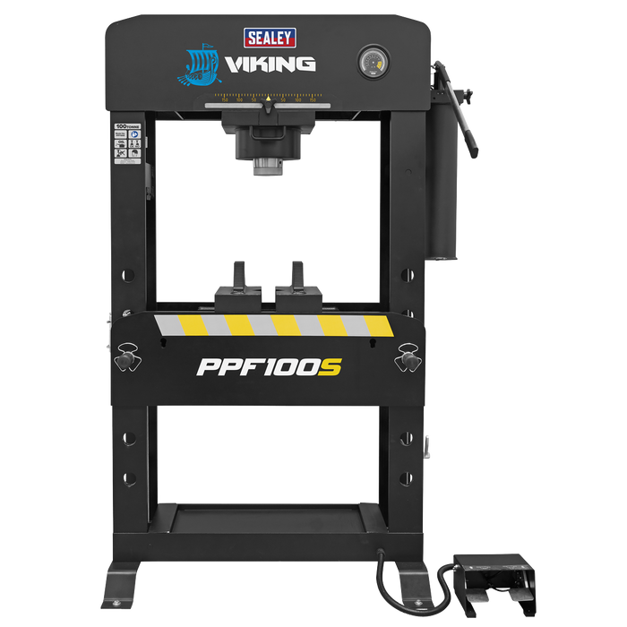 Viking Floor Type Air/Hydraulic Press with Sliding Ram & Foot Pedal 100 Tonne | PPF100S