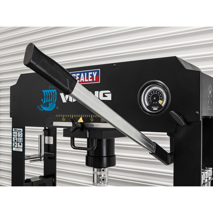 Viking Floor Type Air/Hydraulic Press with Sliding Ram and Foot Pedal 50 Tonne | PPF501S