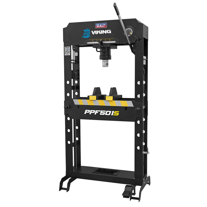 Viking Floor Type Air/Hydraulic Press with Sliding Ram and Foot Pedal 50 Tonne | PPF501S