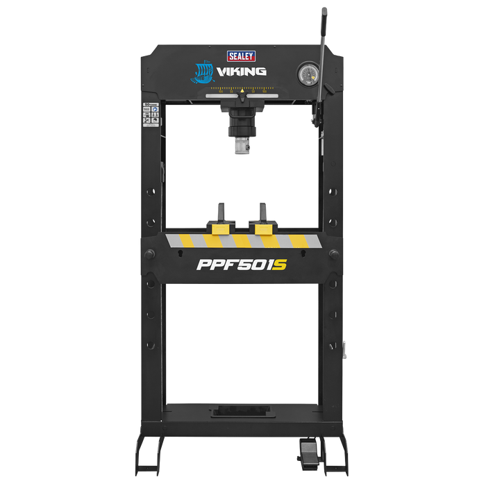 Viking Floor Type Air/Hydraulic Press with Sliding Ram and Foot Pedal 50 Tonne | PPF501S