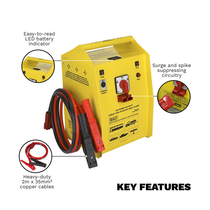 12/24V Emergency Heavy-Duty Jump Starter 1000hp Start | PSTART1000HD