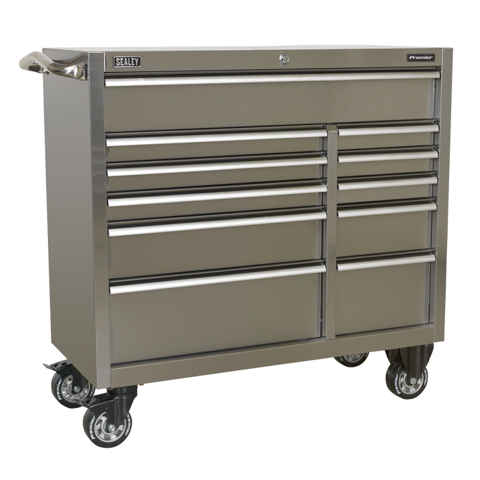 Premier™ Heavy-Duty Extra-Wide Rollcab 11 Drawer 1055mm - Stainless Steel | PTB105511SS