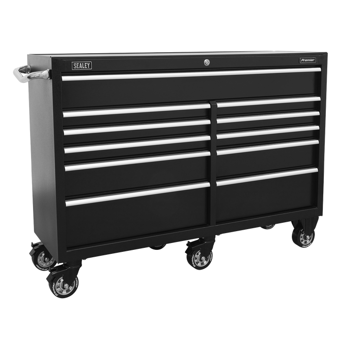 Premier™ Heavy-Duty Extra-Wide Rollcab 11 Drawer 1430mm - Black | PTB143011