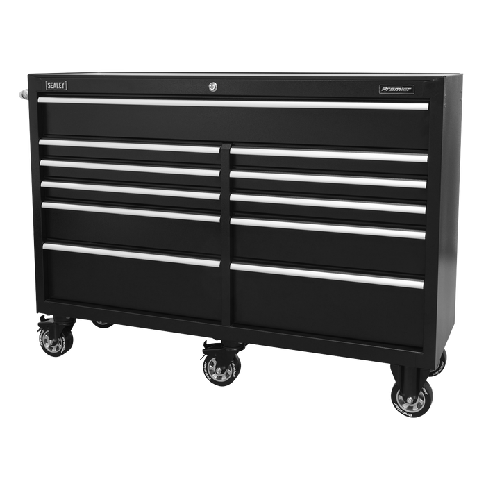 Premier™ Heavy-Duty Extra-Wide Rollcab 11 Drawer 1430mm - Black | PTB143011