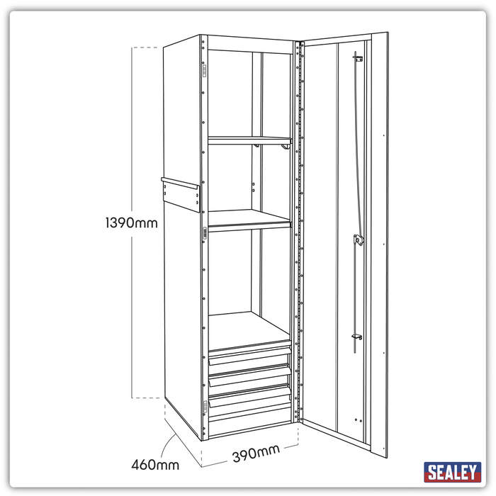 Premier™ Heavy-Duty Hang-On Locker 3 Drawer | PTB39003
