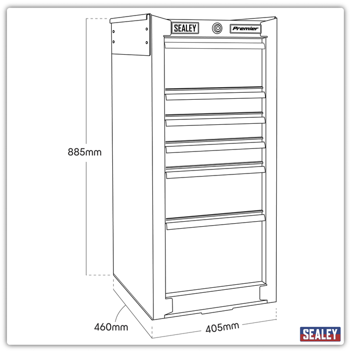 Premier™ Heavy-Duty Hang-On Locker 6 Drawer | PTB40506
